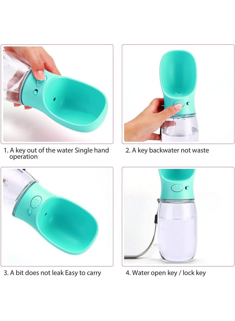 Queens Portable Dog Water Bottle, Blue, Travel-Friendly Leak Proof Water Dispenser for Dogs & Pets, Bottom Loading Design for Drinking Water on the Go, Durable, 350ml - Image 4